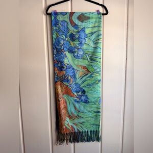 Vincent Van Gogh “iris” Cashmere Scarf wrap accessory
